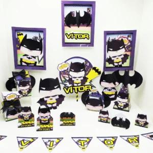 Festa de Aniversário Batman Cute com Praticidade (DIY). Arquivo de Corte Studio