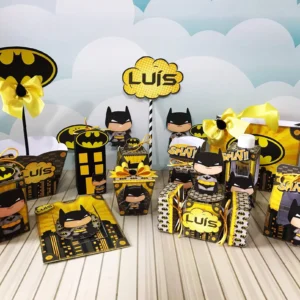 Decoração Simples Aniversário Batman com Praticidade. Arquivo de Corte Studio