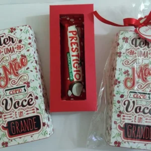 Arquivo de corte caixa chocolate Prestígio Dia das Mães em Studio. Ideal para decoração, mimos e festas.