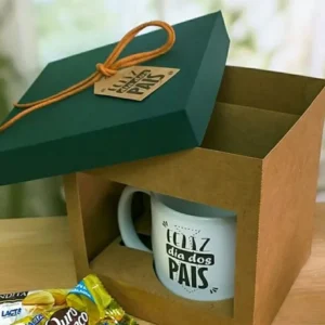Arquivo de corte caixa de caneca Dia dos Pais para Silhouette Studio. Ideal para decoração e mimos.
