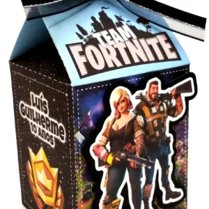 Arquivo de Corte Silhouette Studio de Caixinha Fortnite. Ideal para decoração e lembrancinhas de festas de aniversário com este tema. Use com topper ou topo de bolo.