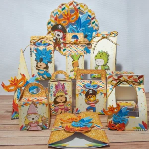 Arquivo de corte Carnaval em Studio e PDF. Ideal para decoração, topper e temas de festas.