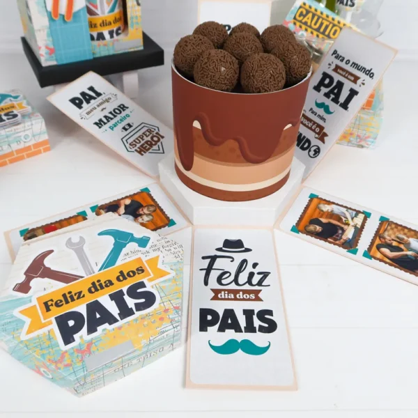 Download de arquivo de corte Dia dos Pais. Decoração, topper e festas.