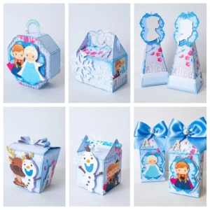 Moldes de arquivo de corte para decoração Frozen. Studio, PDF e topper.