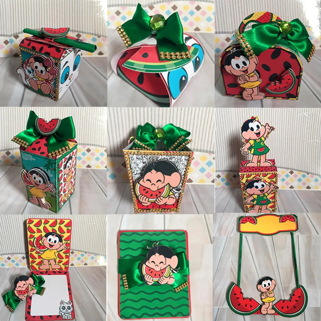 Decoração Magali prática em Arquivo de Corte Studio e PDF. Ideal para festas de aniversário. Inclui moldes de topo de bolo e topper para o tema.
