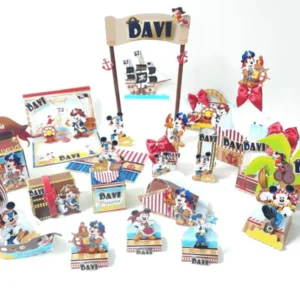 Decoração Mickey Pirata Versátil. Arquivo de Corte Studio para diversas festas de aniversário. Ideal para topper e topo de bolo.