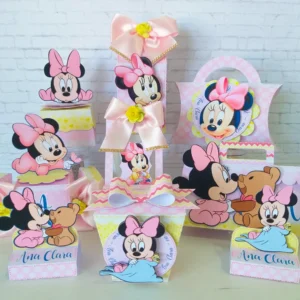 Arquivo de corte Minnie Baby em Studio e PDF. Ideal para decoração de aniversário, topper e festas.