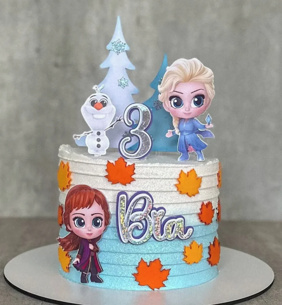 Arquivo de Corte Topo de Bolo Frozen para Silhouette Studio.