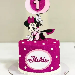Arquivo de corte Studio de topper da Minnie Vermelha. Ideal para decoração de aniversário, topo de bolo e festas.