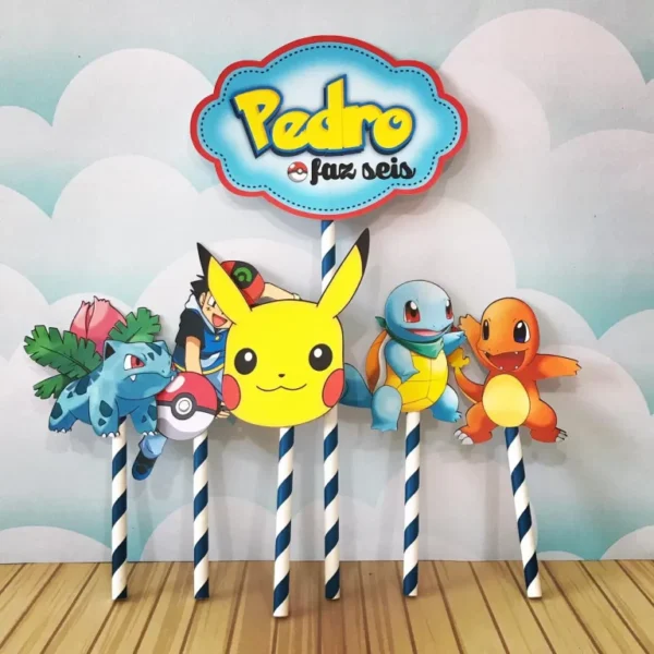 Centro de Mesa Pokemon Studio Png e Pdf 2