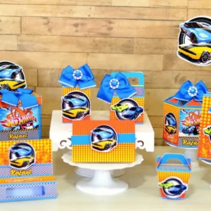Decoração Carros Hot Wheels Versátil. Arquivo de Corte Studio e PDF para festas de aniversário. Permite a criação de topo de bolo e topper com facilidade.