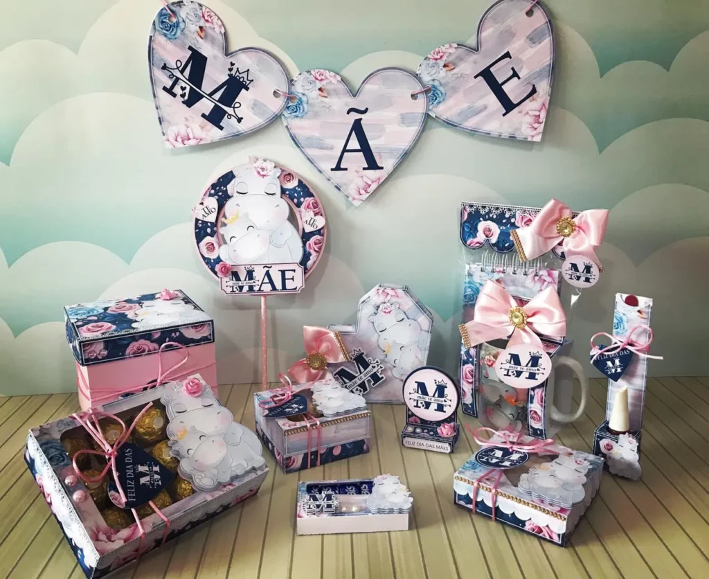 Arquivo de decoração completa para o Dia das Mães.