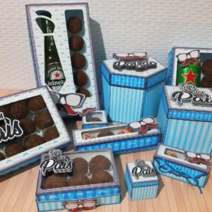 Kit decoração Dia dos Pais em Studio, PNG e PDF. Ideal para festas, topper e aniversário.