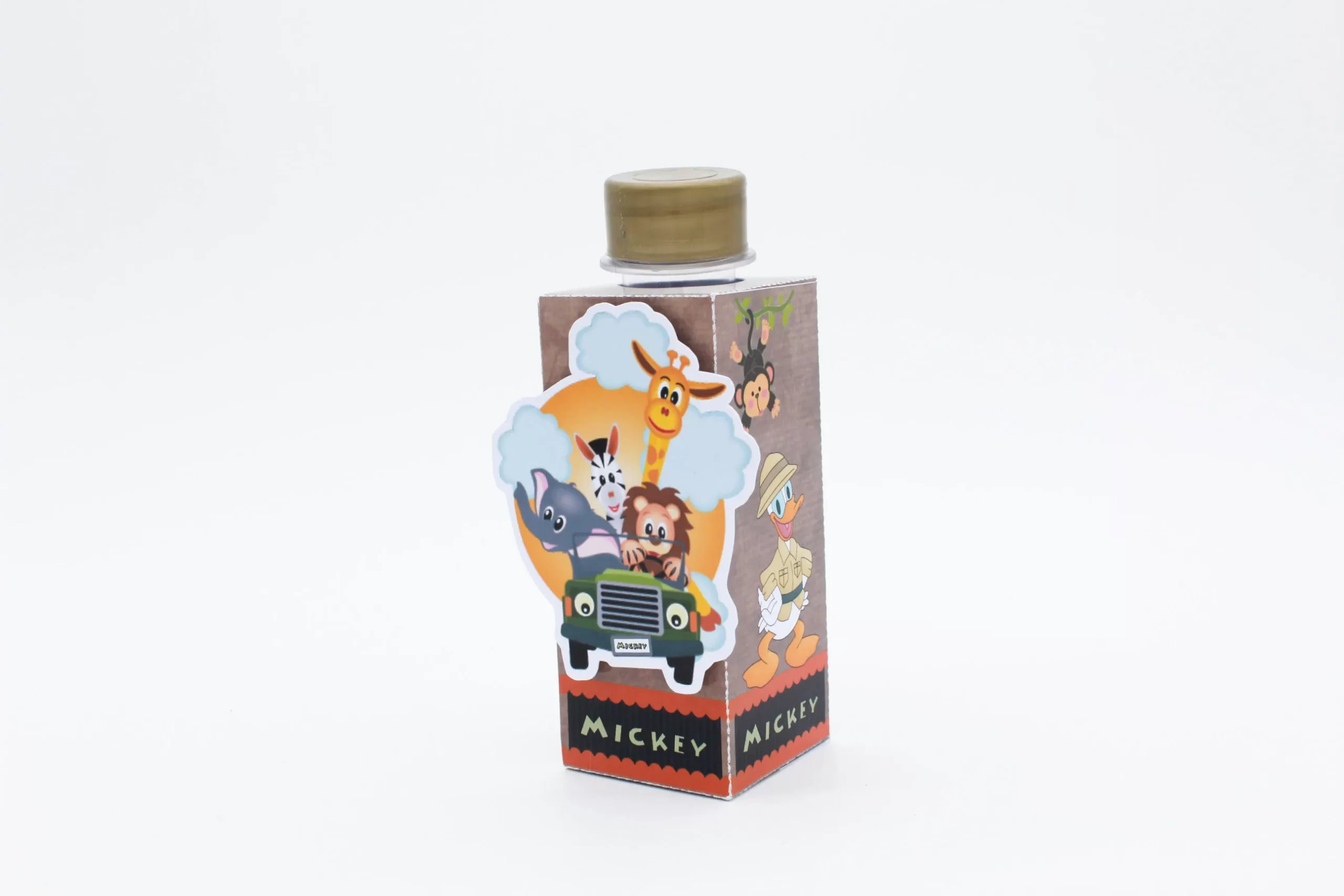 Topo de bolo Mickey Safari em alta resolução (PNG, Studio e PDF). Perfeito para decoração de festas e topper de aniversário.