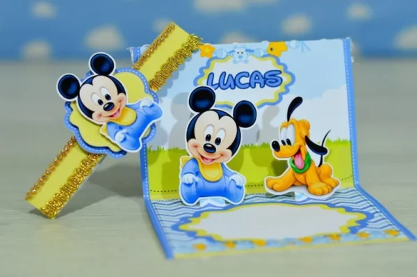 Kit decoração Mickey e Pato Donald em Studio e PDF. Ideal para temas de festas de aniversário. Inclui moldes de topper.