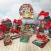 Decoração Mickey Natal para aniversário baby e mesversário. Arquivo de corte Studio, PNG e PDF para festas. Inclui topper.
