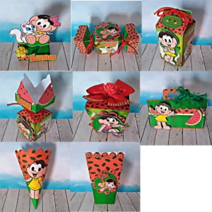 Kit de decoração de aniversário da Magali. Arquivos Studio e PDF para arquivo de corte