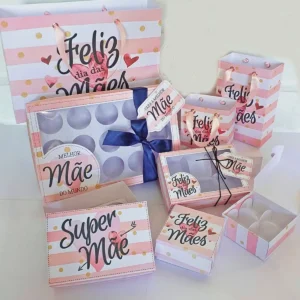 Kit decoração Dia das Mães em Studio e PDF. Ideal para aniversário, topper e temas de festas.