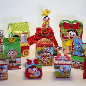 Decoração para Celebração Aniversário Turma da Mônica. Arquivo de Corte Studio e PDF para festas infantis. Inclui topo de bolo e topper.