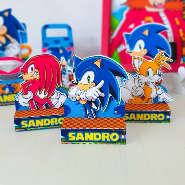 Kit profissional para festas do Sonic. Arquivo de corte, topper e temas.