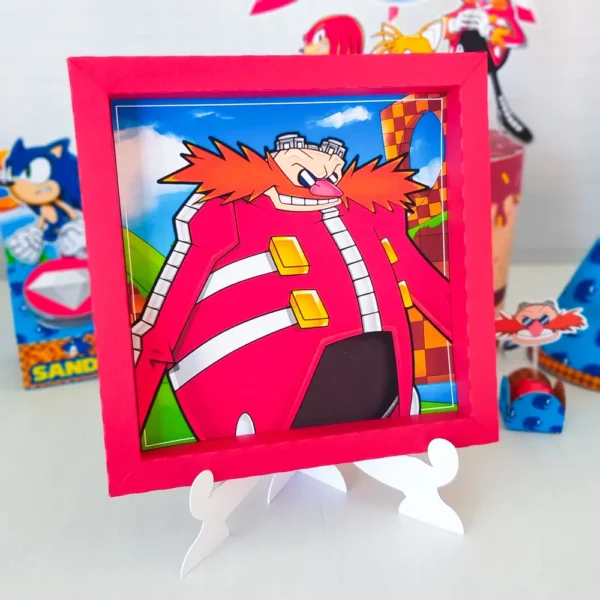 Moldes de decoração aniversário Sonic. Arquivo de corte Studio e PDF para topper.