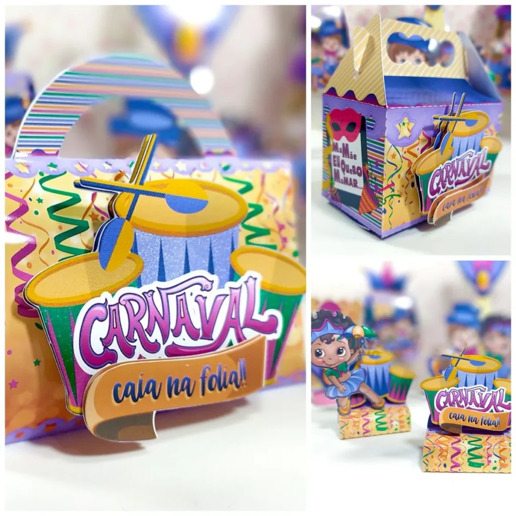 Kit completo para festa de Carnaval com imagens em PNG.