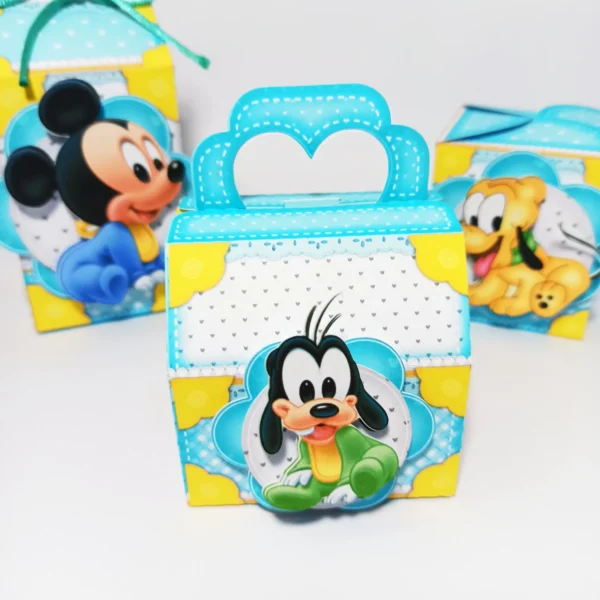 Kit profissional Turma do Mickey Baby com arquivo de corte Studio e PDF. Decoração de aniversário, topper e topo de bolo.