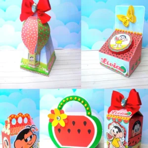 Imagem de decoração completa para Festa de Aniversario Magali. Arquivo de Corte Studio