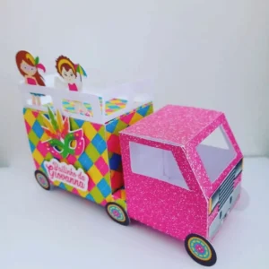 Topo de bolo Carnaval Trio Elétrico em Studio. Arquivo de corte para decoração de aniversário e festas.