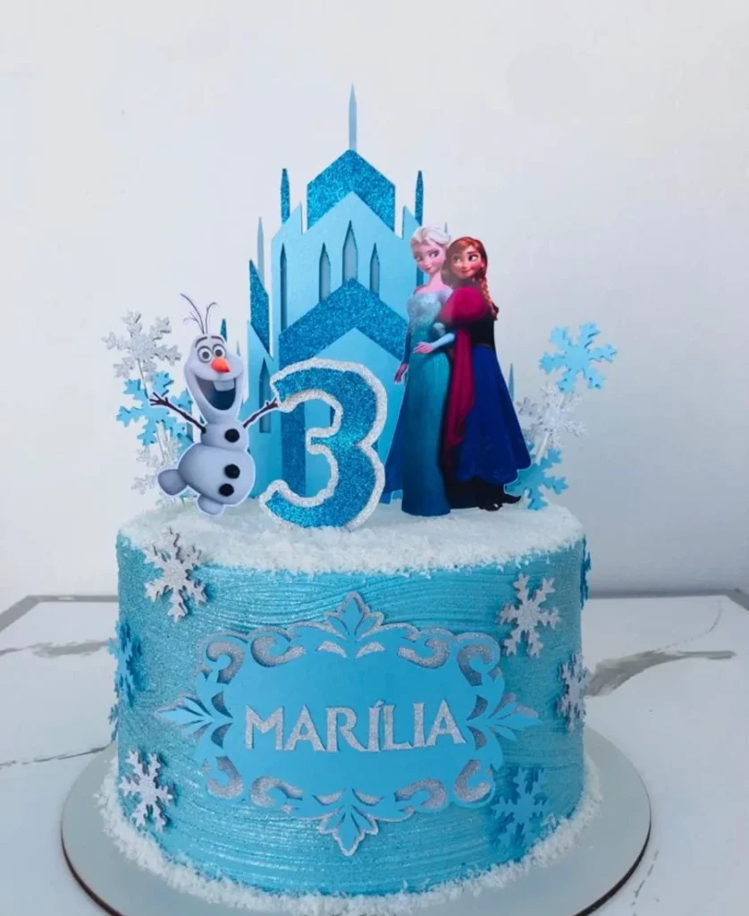 Topo de bolo Frozen print and cut.