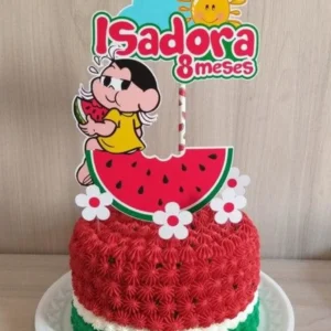 Imagem de Topo de Bolo Magali pronto para imprimir e cortar. Arquivo de Corte Studio ideal para decoração de festas de aniversário com o tema Melancia. Pode ser usado como topper.