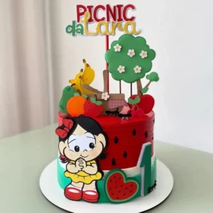 Topo de bolo Picnic da Magali em arquivo digital Silhouette Studio para imprimir e cortar