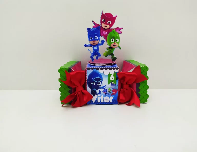 Moldes de decoração aniversário Pj Masks simples para casa. Topper, temas e festas.
