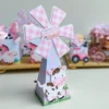Arquivo digital tema animais da Fazendinha Rosa no formato Studio para topo de bolo, centro de mesa e topper de aniversário.