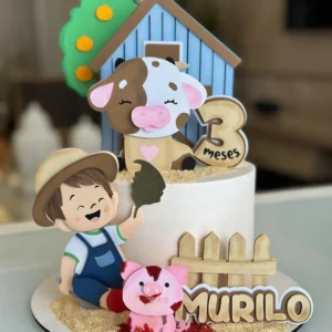 Arquivo silhouette topo de bolo fazendinha studio. Topper, decoração, temas e festas.