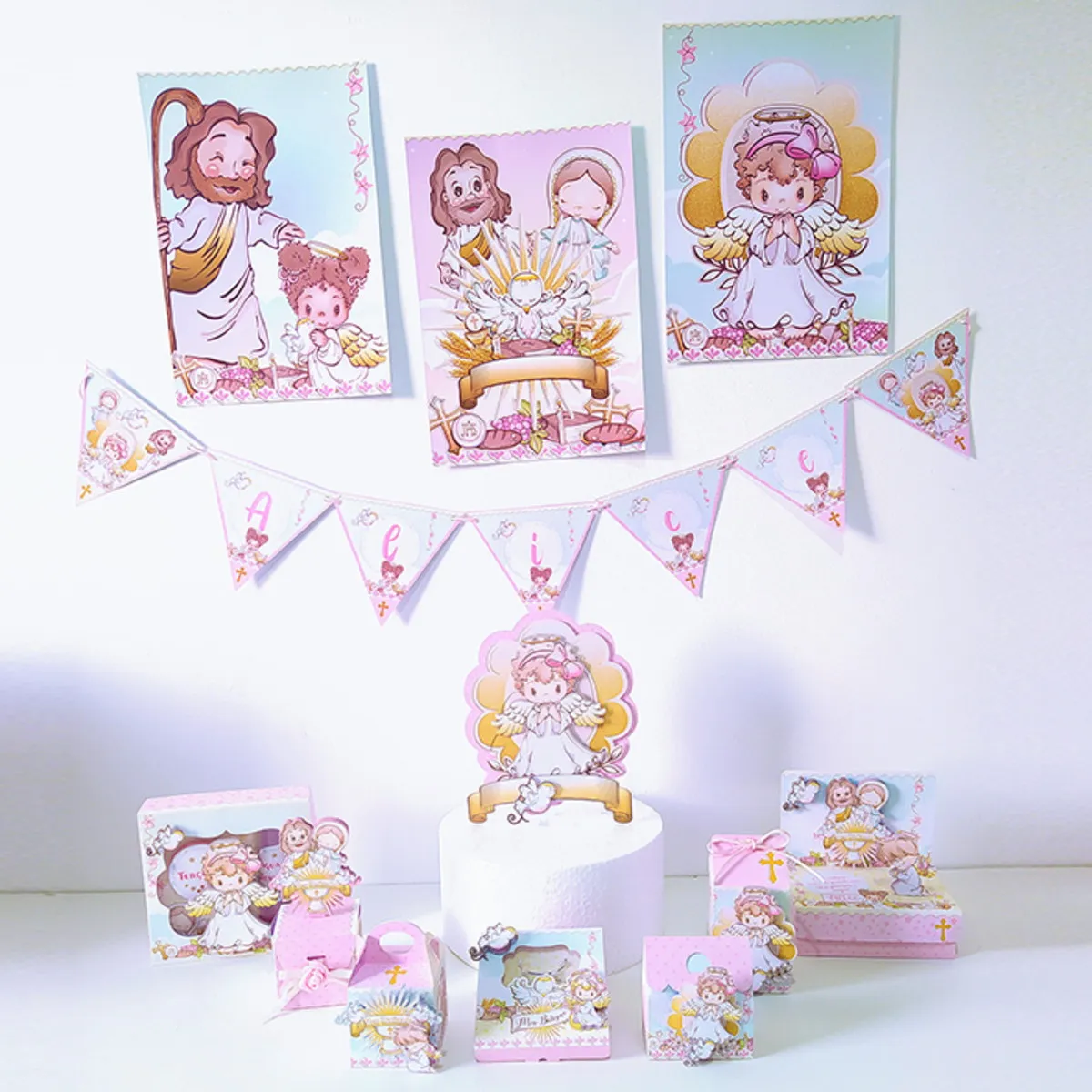 Arquivo de corte batizado anjinha em Studio e PDF. Decoração, topper, temas e festas.