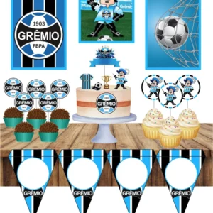 Arquivo de corte do Grêmio para Silhouette Studio. Decoração, topper, temas e festas.