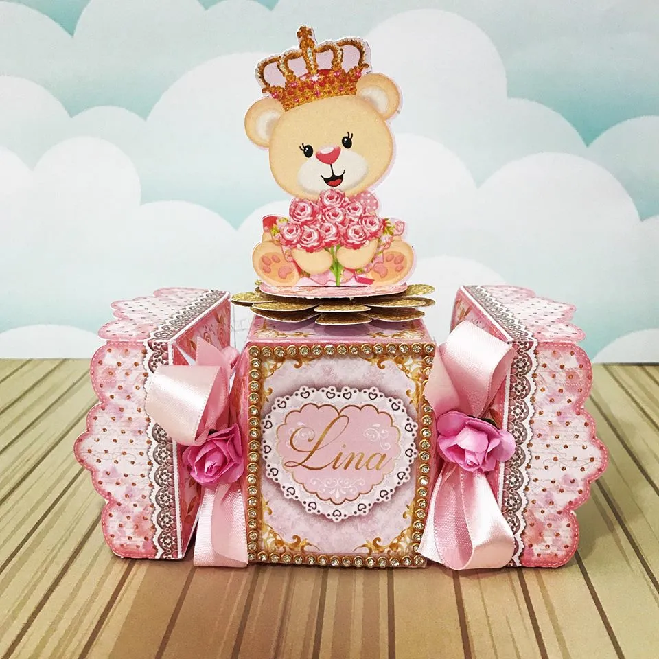 Kit profissional de decoração ursinha princesa. Topper, temas, festas e arquivo de corte.