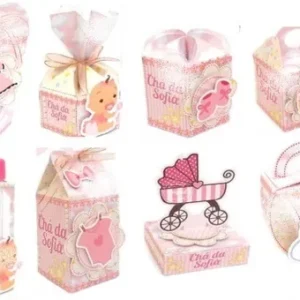 Arquivo de corte cha de bebê para menina studio. Topper, decoração, temas e festas.