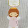 Decoração batizado de menina em Studio, Png e Pdf. Topper, temas, festas e arquivo de corte.