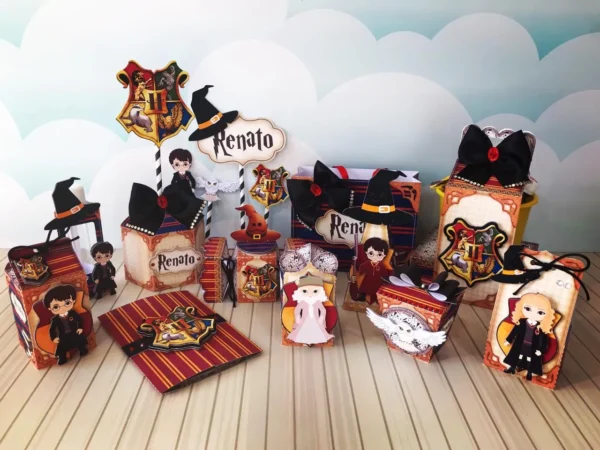 Centro de mesa harry potter studio, png e pdf. Topper, decoração, temas e festas.