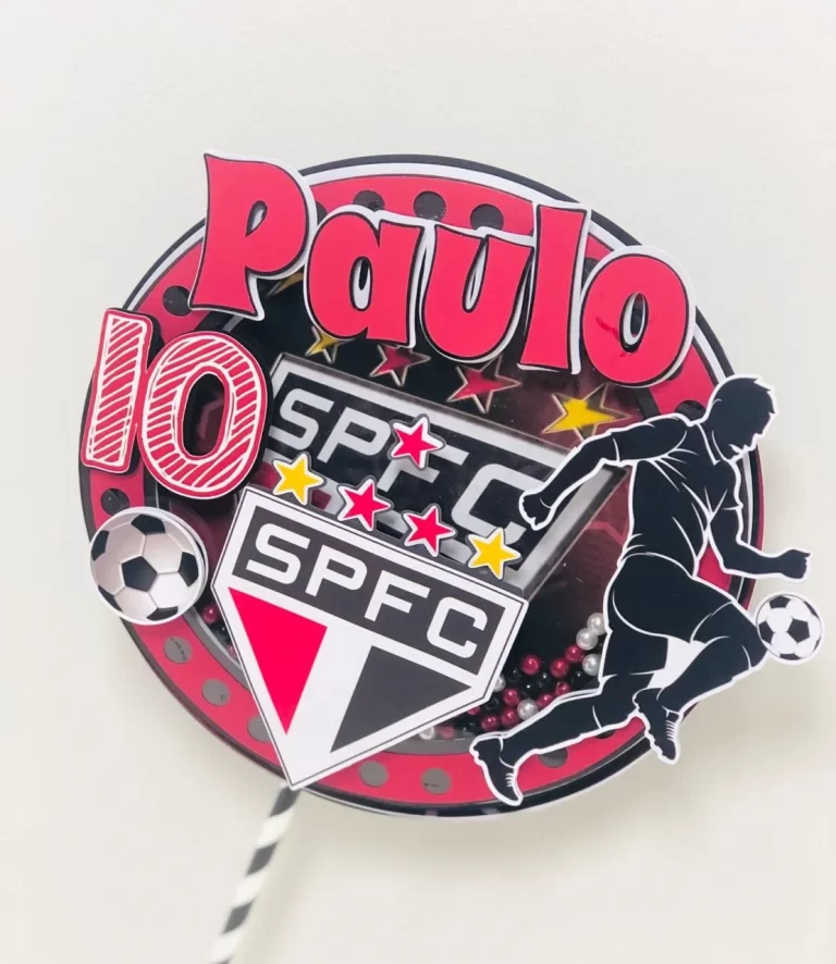 Download de arquivo de corte para centro de mesa São Paulo. Topper e festas.