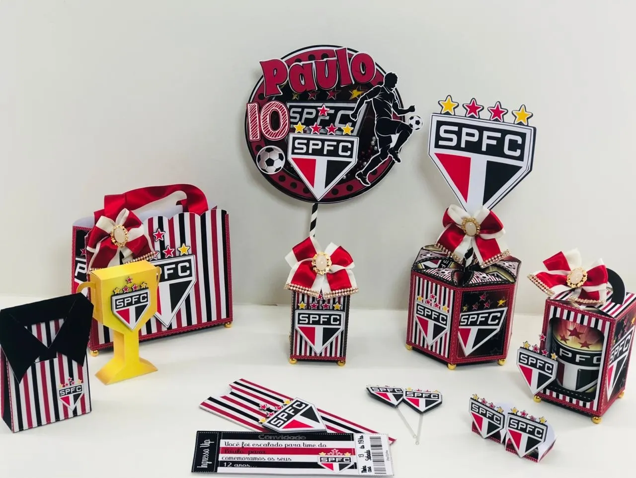 Centro de mesa São Paulo em Studio e Pdf. Decoração, topper e festas.