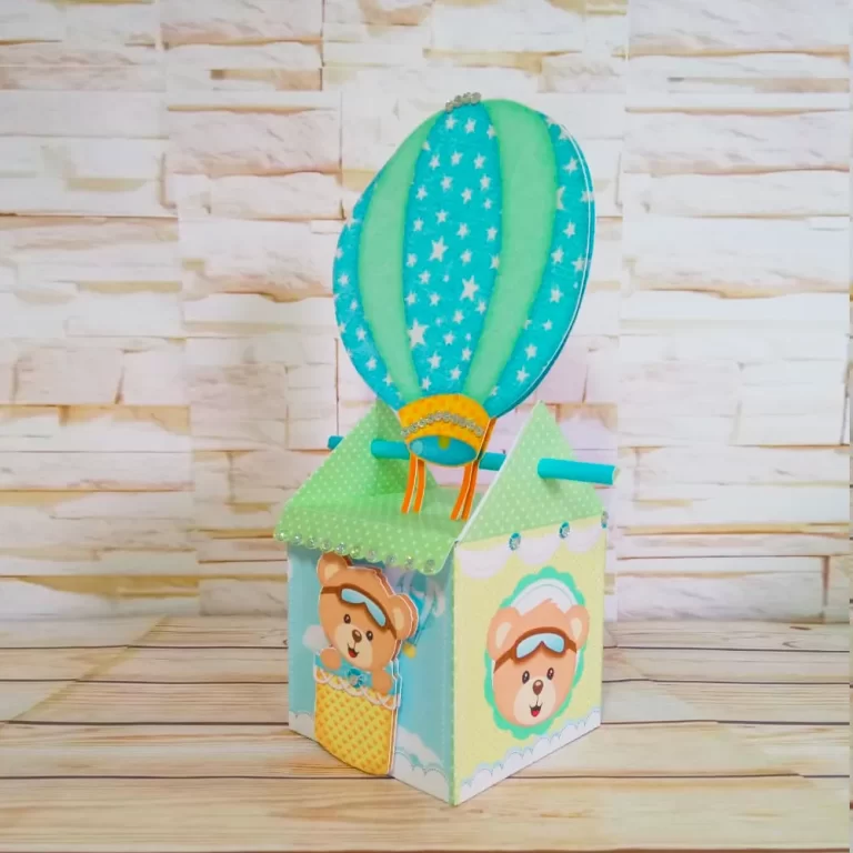 Decoração centro de mesa ursinho baloeiro para imprimir e cortar. Topper, temas, festas e arquivo de corte.
