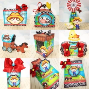 Centro de mesa do tema fazendinha studio e pdf. Topper, temas, festas e topper.