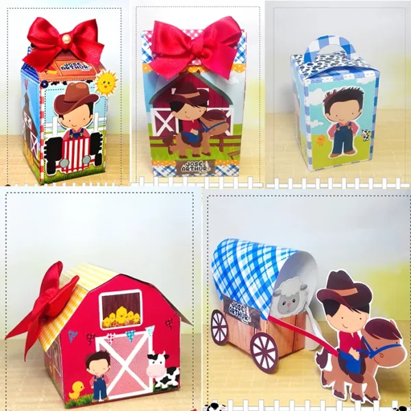 Centro de mesa fazendinha luxo silhouette studio. Topper, temas, festas e topper.