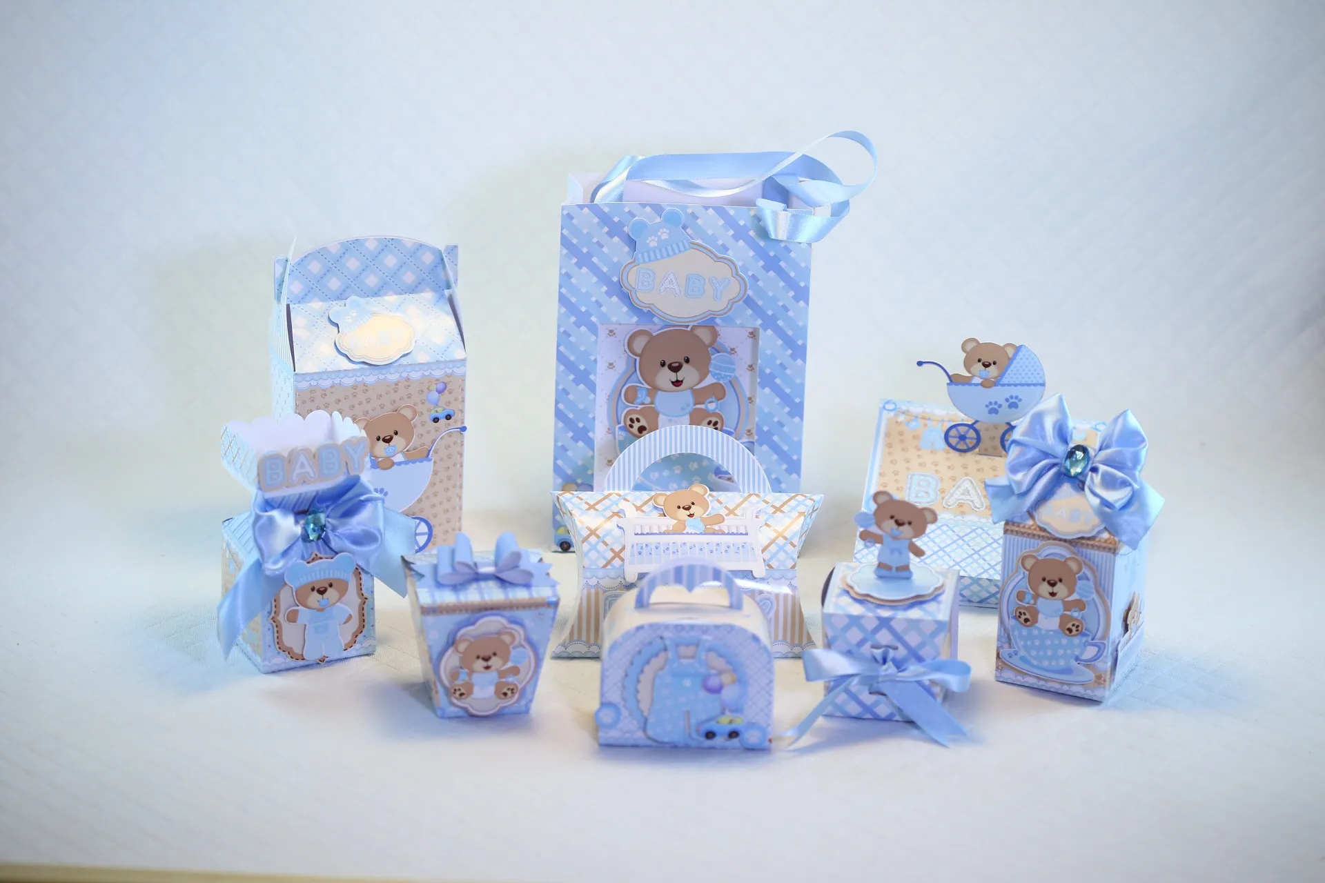 Decoracao cha de bebe menino silhouette studio. Topper, temas, festas e arquivo de corte.