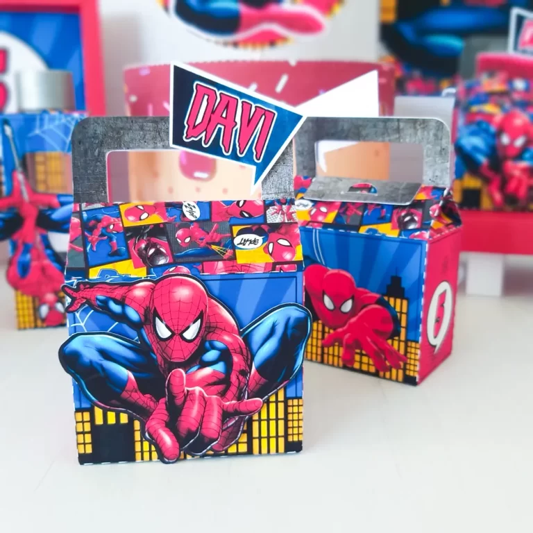 Moldes de decoração Homem Aranha para fazer em casa. Topper, temas e festas.
