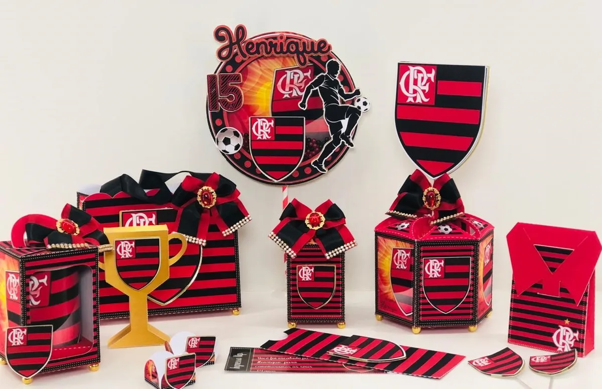 Decoracao de Aniversario do Flamengo Studio e PDF