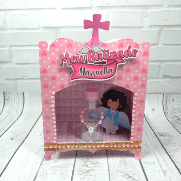 Decoração de mesa batizado feminino em Studio e PDF. Topper, temas, festas e arquivo de corte.